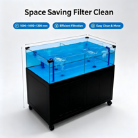 Bac de présentation mobile d'occasion pour fruits de mer de supermarché, pour crevettes et homards, avec filtration à température constante, aquarium pour poissons vivants