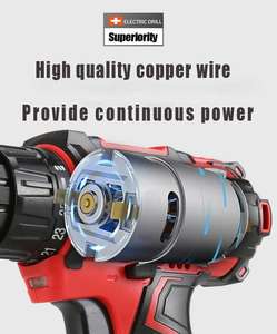 ไขควงไฟฟ้าไร้สาย36โวลต์พร้อมแบตเตอรี่ลิเธียมไอออน2สปีดไขควงชาร์จได้หลายฟังก์ชั่น - Product Image 5