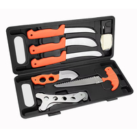 Ensemble de couteaux de chasse en acier inoxydable pour chasseurs de lapins et de cerfs, faible MOQ, couteaux de chasse avec boîte portable, étanche