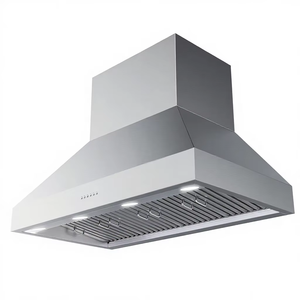 Campana Extractora de Acero Inoxidable para Barbacoa de 48 Pulgadas y 1800 CFM con Dos Motores, Filtro Deflector y Control Digital - Product Image 1