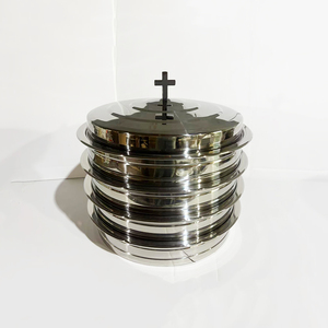 圣餐杯托盘2层，每套1个盖子，每层40个杯子总共容纳80个杯子 - Product Image 3