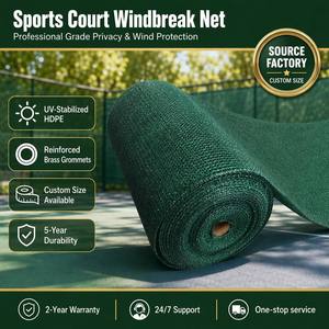 Panel Cortavientos, Malla <span class=keywords><strong>Deportiva</strong></span>, <span class=keywords><strong>Red</strong></span> de Privacidad para Cancha de Pickleball al Aire Libre, Valla Negra - Product Image 3