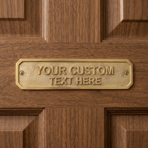 Custom Handmade Engraved Solid Brass Plaque Personalized <b>Name</b> <b>Plate</b> Door Sign House Address Sign Vintage Antique Bronze Wedding - Product Image 6