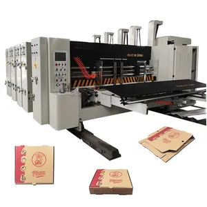 Fabrieksprijs High-Definition Printing Sleuf Golfkartonnen Pizzadoos Maken Machine