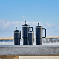 Tasses d'extérieur en acier inoxydable, tasse isotherme, bouteille d'eau froide isolée pour voiture, gobelet de 40 oz avec poignée, vente en gros