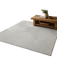 Tapis moderne en jacquard moelleux pour salon, tapis lavable antidérapant, tapis épais pour sol, décoration de maison de luxe légère