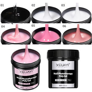 Proveedor OEM Etiqueta Personalizada al Por Mayor 100g 150g Líquido Acrílico Constructor Esmalte de Uñas Duro 18 Colores Gel UV de Construcción para Extensión de Uñas - Product Image 1