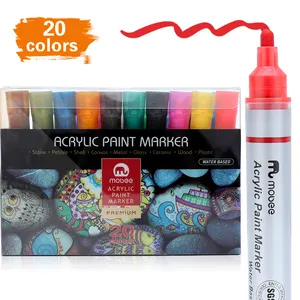 MOBEE P-920 20-teiliges set hochwertiger acryl-marker große kapazität geruchssicherer maler OEM ODM verfügbar acryl-farbmarker