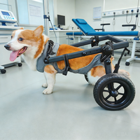 Fauteuil roulant réglable pour chien en alliage d'aluminium, chariot de rééducation pour animaux de compagnie, cadre de soutien léger, aide à la mobilité pour chiens blessés