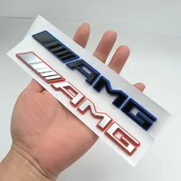Nouvel autocollant de logo AMG en ABS 3D, lettres, emblème, badge de voiture pour Mercedes Benz Brabus A B C E S CLA CLS GLC GLE GLS Classe G, accessoires