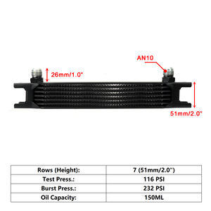 Radiateur <span class=keywords><strong>Refroidisseur</strong></span> <span class=keywords><strong>d</strong></span>'<span class=keywords><strong>Huile</strong></span> AN10 en Aluminium pour Moteur Britannique Universel à Plaques Superposées 7/10/13/16/19/25/30 Rangées, <span class=keywords><strong>Refroidisseur</strong></span> <span class=keywords><strong>d</strong></span>'<span class=keywords><strong>Huile</strong></span> de Transmission - Product Image 2