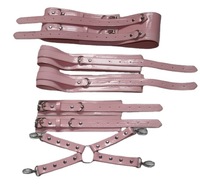 Nouveaux articles SM en gros : Menottes en cuir, entraves de jambe, ceinture de retenue de taille, ceinture de taille en cuir croisé alternative