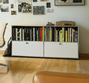 Armoire <span class=keywords><strong>de</strong></span> <span class=keywords><strong>rangement</strong></span> modulaire moderne en acier inoxydable, taille personnalisable, buffet à 2 portes, montage facile, utilisation dans le salon, couleur au choix - Product Image 5