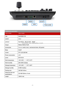 Teclado de control de cámara de videoconferencia con teclas mecánicas para CCTV IP/domo de velocidad analógica y cámara de Conferencia - Product Image 6