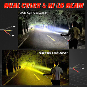 Đèn Sương Mù Led Xe Máy 2 Inch Ebike, Phụ Kiện Động Cơ, Đèn Sương Mù Hai Màu 6000K 3000K 30W, Chiếu Xa Và Chùm Sáng Thấp - Product Image 2