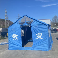 Tente de secours civile pour 2 personnes, 12 mètres carrés, 3,7x3,2M, résistante aux tremblements de terre, toile Oxford imperméable