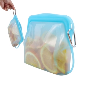 OEM Eco-friendly Food Grade Freezer-friendly Microwave-safe Silicone Fresh-keeping <b>Bag</b>, ODM Reusable Silicone Food Storage <b>Bag</b> - Product Image 5