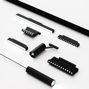 Système d'éclairage sur rail à <span class=keywords><strong>LED</strong></span> moderne <span class=keywords><strong>avec</strong></span> projecteur magnétique à puce Cob intégré dans un corps en aluminium pour les centres commerciaux et les bureaux - Product Image 2