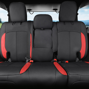 เบาะหนังหุ้มเบาะรถยนต์ทำจากเส้นใยที่ทนทานสำหรับรถ <span class=keywords><strong>JEEP</strong></span> <span class=keywords><strong>Wrangler</strong></span> <span class=keywords><strong>JL</strong></span> 2018 2019 <span class=keywords><strong>2022</strong></span> 2023 2024ซาฮารารูบิคอน - Product Image 2