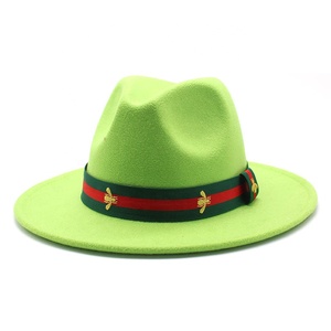 Envío gratis al por mayor de lujo de diseñador vintage occidental <span class=keywords><strong>Rosa</strong></span> Panamá mujeres hombres de lana de fieltro sombreros de lana hombres con logotipo personalizado - Product Image 6