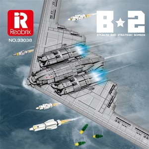 Reobrix 33038 blocs de construction d'<span class=keywords><strong>avion</strong></span> <span class=keywords><strong>militaire</strong></span> esprit B-2 <span class=keywords><strong>bombardier</strong></span> furtif modèle Kit de Construction à haut détail pour collectionneurs jouet - Product Image 2
