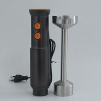 Mixeur Plongeant Électrique 2 Vitesses, Corps Noir, Bouton Orange, pour Cuisine Domestique