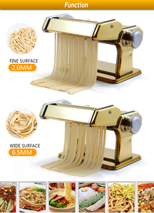 Italie Style Vintage Or Atlas 150 Classique Manuel Machine À Pâtes En Acier Chromé Fait Lasagne Fettuccine & Tagliolini - Product Image 2