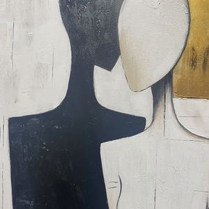 <span class=keywords><strong>Peinture</strong></span> à l'huile figurative peinte à la main sur toile, art mural pour la Saint-Valentin, mariage, cadeau de pendaison de crémaillère - Product Image 2