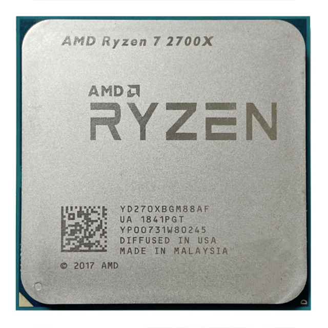 New AMD for Ry Zen 7 2700X CPU Processor 3.7 GHz Eight-Core Sixteen-Thread 16M 105W for Desktop Socket AM4