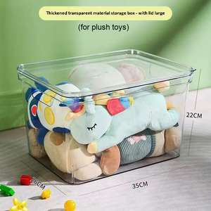 Boîte de rangement transparente pour jouets ménagers pour enfants pour poupées en peluche Legos <span class=keywords><strong>Techniques</strong></span> d'injection durables SF8878 - Product Image 2