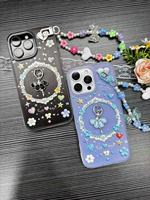 Étui de téléphone portable avec bracelet à motif floral coloré et imprimé glacier pour INFINIX SMART 8 9 10 20