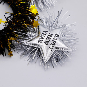 New Happy New Year Party Photo Props Creative Five-pointed Stars Shining Gold and Silver <strong>Hair</strong> Hoops England Style Material - Product Image 4