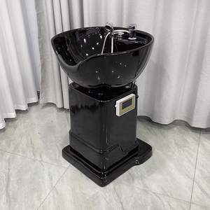 Lit de lavage capillaire vertical pour salon de coiffure, lit de lavage dédié aux salons de coiffure, lit de lavage assis avec cuvette en céramique mobile - Product Image 5