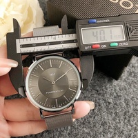 Montre sport et affaires haut de gamme pour femme, 38 mm, en alliage, mouvement à quartz, cadran à aiguilles, placage IP noir, style DW