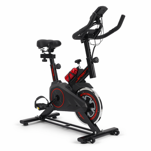 Vélo de spinning professionnel avec transmission par <span class=keywords><strong>courroie</strong></span> réglable, siège confortable, moniteur d'activité cardiovasculaire intégré - Product Image 1
