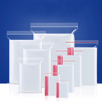 Bolsa de Plástico Transparente con Cierre Hermético, Reciclable y Resistente al Agua, para Almacenamiento de Frutos Secos, Autoadhesiva, de Polietileno