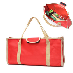 Sac à outils pliable d'extérieur, pochette de rangement portable rouge pour le camping et l'extérieur, sac à main pliable 43x20.5x11cm - Product Image 5