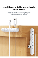 Organizador de Cables UGREEN con 7 Ranuras, Clips para Cables de Escritorio, Organizador de Cables USB
