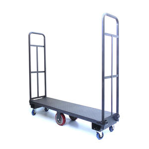 Plataforma do diamante do aço industrial estreita u-barco dinheiro e carrinho de transporte - Product Image 1