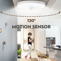 Éclairage Moderne pour la Maison Intérieure : Plafonnier Industriel Intelligent à Capteur PIR, Lampe de Plafond LED Intelligente avec Détecteur de Mouvement, Lumières de Maison Intelligente