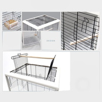 Cage lumineuse transparente pour les oiseaux, symbole chinois, avec bâton support, mangeoire pour oiseaux, idéale pour le perruches, pour élevage des perroquets