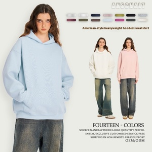 Sudadera con Capucha Unisex de Color Sólido para Hombre y Mujer, Diseño Forrado de Algodón Grueso, Logotipo Técnico Estampado en la Parte Delantera, para Uso en el Campus en Otoño - Product Image 3