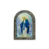 Notre-Dame de Grâce, icône miraculeuse de Marie debout, décoration de la chapelle domestique, médaille religieuse, statues et plaque, cadre d'icône