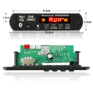 2*25W 50W amplificatore 12V lettore MP3 scheda di decodificatore <span class=keywords><strong>Bluetooth</strong></span> <span class=keywords><strong>5.0</strong></span> auto FM Radio modulo TF USB AUX WMA Player scheda vivavoce senza fili - Product Image 5