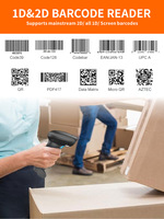 Escáner de Código de Barras Inalámbrico HENEX HC-3208R, Lector de Códigos QR 2D 1D, en Stock, 1 Año de Garantía