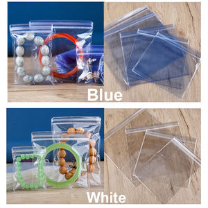 Pochette en vinyle transparente, fermeture éclair auto-scellante, sac en PVC transparent pour bijoux, emballage de bracelet en pierres précieuses - Product Image 3