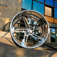 Jantes en alliage forgé RCSR Deep Dish 22 24 26 pouces 5 trous 5x114.3 5x120 à bord large personnalisé pour voitures de sport Mustang Camaro