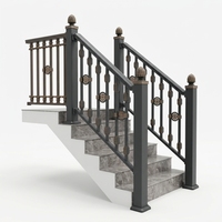 Balustrade en alliage d'aluminium moderne et durable, résistante à la rouille, pour l'extérieur, garde-corps de sécurité pour escalier, balcon, terrasse, résidentiel et commercial