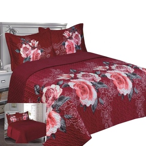 Juego de edredón estilo americano vintage para todas las estaciones, con 2 fundas de almohada, colcha de 3 piezas, relleno de poliéster - Product Image 2