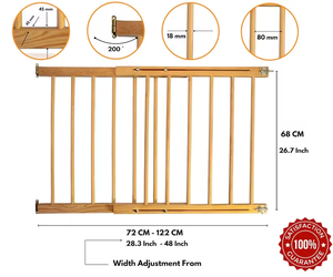 Extendable Barrier New Zealand Pine Wood Barrier Door <strong>Stair</strong> Baby <strong>Gates</strong> <strong>Wooden</strong> Safety <strong>Gate</strong> for Baby Secure - Product Image 6
